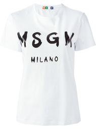 футболка с принтом-логотипом MSGM