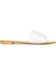 шлепанцы с металлическим отблеском  Giuseppe Zanotti Design