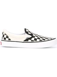 кеды-слипон в клетку Vans