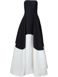 two-tone strapless gown Halston Heritage