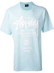 футболка с принтом логотипа   Stussy