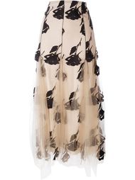 юбка с вышивкой роз  Blumarine