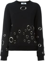 джемпер с люверсами MSGM