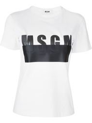 футболка с принтом логотипа   MSGM
