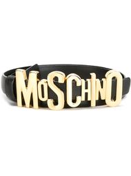 ремень с бляшкой с логотипом Moschino