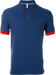 футболка-поло с неоновым элементом Sun 68