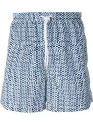 tile print swim shorts Kiton