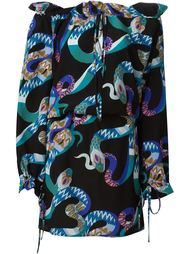 платье с принтом змей MSGM
