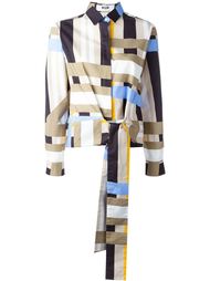 рубашка с панельным дизайном MSGM