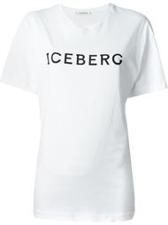 футболка с принтом логотипа  Iceberg