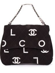 сумка-тоут с принтом-логотипом Chanel Vintage