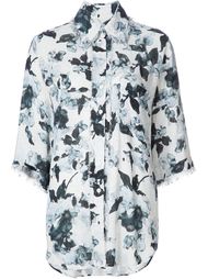 frayed floral print shirt Raquel Allegra