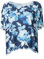 frayed printed blouse Raquel Allegra
