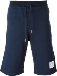 textured track shorts Thom Browne