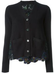 crochet back cardigan Sacai