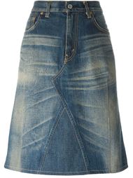 джинсовая юбка средней длины Junya Watanabe Comme Des Garçons