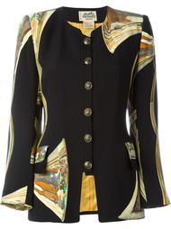 пиджак с лоскутным узором Hermès Vintage