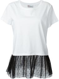 футболка с тюлевой отделкой Red Valentino