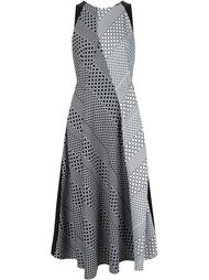 interlaced pattern flared mid dress Roland Mouret