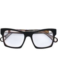 square frame glasses Linda Farrow