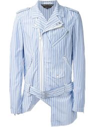 полосатая асимметричная байкерская куртка Comme Des Garçons Homme Plus
