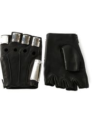 митенки с металлическими деталями 'Armor' Majesty Black