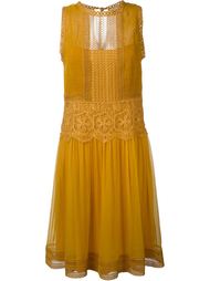 платье с кружевными вставками Alberta Ferretti