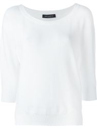 ribbed boat neck jumper Piazza Sempione
