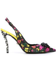 туфли с цветочным принтом Versace