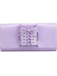 lace-up glove clutch Perrin Paris