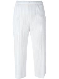 ribbed effect cropped trousers Pleats Please By Issey Miyake