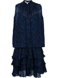 ruffled leaf print dress  Derek Lam 10 Crosby