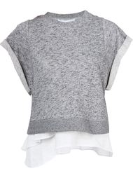 layered shortsleeved sweatshirt  Derek Lam 10 Crosby