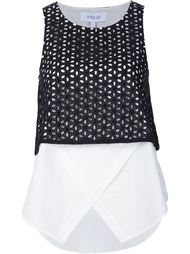 broderie anglaise layered top  Derek Lam 10 Crosby