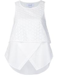 broderie anglaise layered top   Derek Lam 10 Crosby
