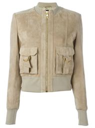 кожаная куртка на молнии Balmain