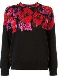 свитер с принтом-интарсией роз Lanvin