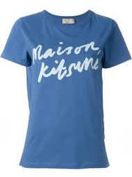 футболка с принтом логотипа  Maison Kitsuné