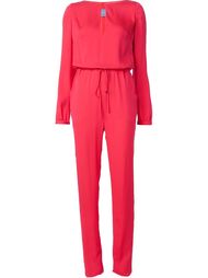 neck slit jumpsuit Monique Lhuillier