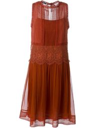 платье с кружевными деталями Alberta Ferretti