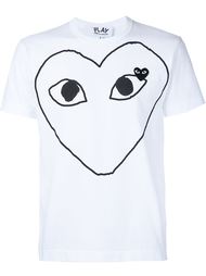 футболка с аппликацией и принтом сердца Comme Des Garçons Play