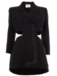 пальто с прорезными деталями Fendi