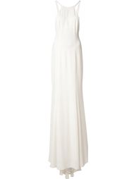 open back long dress Monique Lhuillier