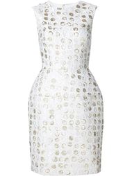 dot pattern structured dress Monique Lhuillier