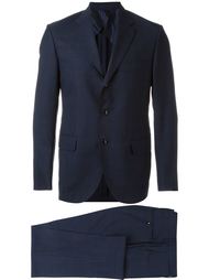 check plaid notched lapels suit Mp  Massimo Piombo