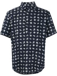 fish print shortsleeved shirt  3X1