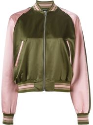 striped trim bomber jacket Alexander McQueen