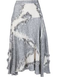 frayed effect A-line skirt Derek Lam