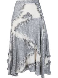 frayed effect A-line skirt Derek Lam