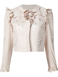 embroidered details jacket Alexander McQueen